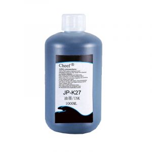 Hitachi inkjet printers' Black ink with strong adhesion make up JP-K27