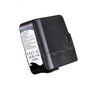 China made alternative Black V411-D makeup solvent with chip make up cartridge  for Videojet inkjet printer