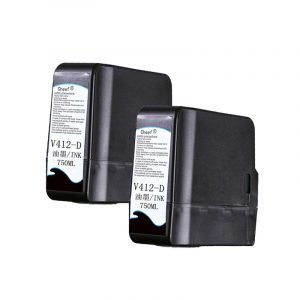China made alternative Black V412-D makeup solvent with chip make up cartridge  for Videojet inkjet printer