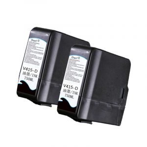 China made alternative Black V415-D makeup solvent with chip make up cartridge  for Videojet inkjet printer