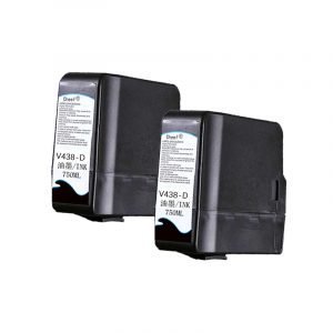 China made alternative Black V438-D makeup solvent with chip make up cartridge  for Videojet inkjet printer