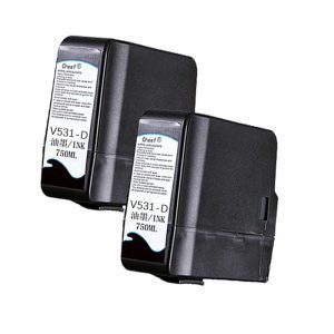 Ethanol-based black ink V531-D makeup solvent with chip make up cartridge  for Videojet inkjet printer